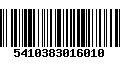 Código de Barras 5410383016010