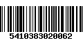 Código de Barras 5410383020062