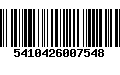 Código de Barras 5410426007548