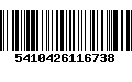 Código de Barras 5410426116738