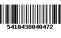 Código de Barras 5410438040472