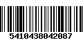 Código de Barras 5410438042087