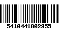 Código de Barras 5410441002955