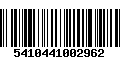 Código de Barras 5410441002962