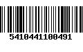 Código de Barras 5410441100491