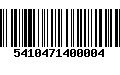 Código de Barras 5410471400004