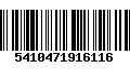 Código de Barras 5410471916116