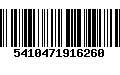 Código de Barras 5410471916260