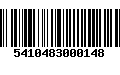 Código de Barras 5410483000148