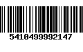 Código de Barras 5410499992147