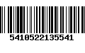 Código de Barras 5410522135541