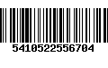 Código de Barras 5410522556704