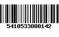 Código de Barras 5410533000142