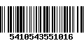 Código de Barras 5410543551016