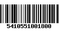 Código de Barras 5410551001800