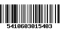 Código de Barras 5410603015403