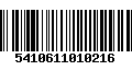 Código de Barras 5410611010216