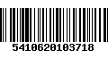 Código de Barras 5410620103718