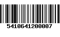 Código de Barras 5410641200007