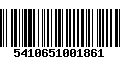 Código de Barras 5410651001861