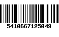 Código de Barras 5410667125049