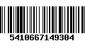 Código de Barras 5410667149304