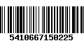 Código de Barras 5410667150225