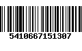 Código de Barras 5410667151307