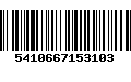 Código de Barras 5410667153103