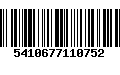 Código de Barras 5410677110752