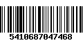 Código de Barras 5410687047468