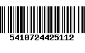 Código de Barras 5410724425112