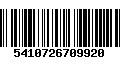 Código de Barras 5410726709920