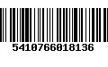 Código de Barras 5410766018136