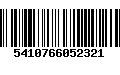Código de Barras 5410766052321