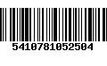 Código de Barras 5410781052504