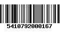 Código de Barras 5410792000167