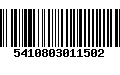 Código de Barras 5410803011502