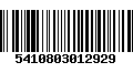 Código de Barras 5410803012929