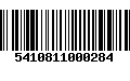 Código de Barras 5410811000284