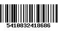 Código de Barras 5410832418686