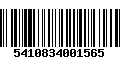 Código de Barras 5410834001565