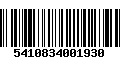 Código de Barras 5410834001930