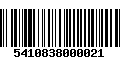 Código de Barras 5410838000021