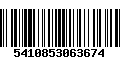 Código de Barras 5410853063674