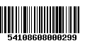 Código de Barras 54108608000299