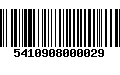 Código de Barras 5410908000029