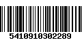 Código de Barras 5410910302289