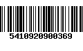 Código de Barras 5410920900369