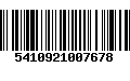 Código de Barras 5410921007678